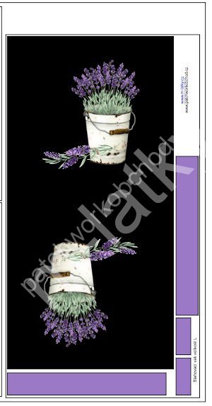 Panel - stahovací vak - velikost L   - Levandule (1)