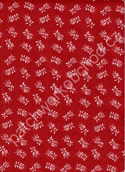 Plátno - červené růžičky (1)