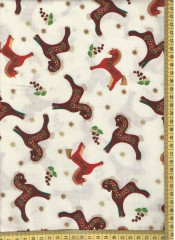 Koníci na bílé - vánoční Užití: bytový textil, dekorace