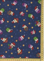 Sovy na modré - vánoční