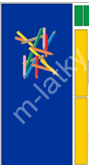 Panel - stahovací vak - velikost M   - pastelky III Kočárkovina   - odkaz na fotonávod v popisu produktu