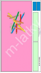 Panel - stahovací vak - velikost M   - pastelky II Kočárkovina   - odkaz na fotonávod v popisu produktu