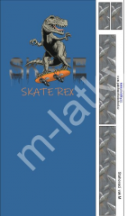 Panel - stahovací vak - velikost M   - DINO T-Rex (skate) Kočárkovina   - odkaz na fotonávod v popisu produktu
